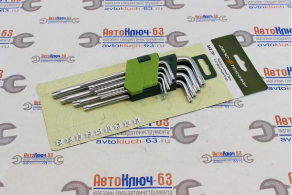 Набор ключей TORX 9 шт с отверстием Т10-Т50 563591 Дело Техники