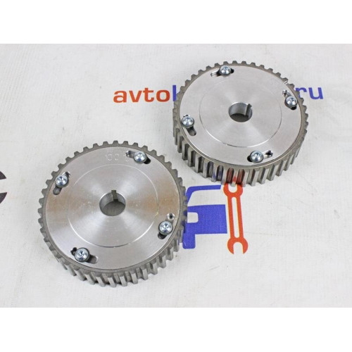 Шестерни разрезные ГРМ 16v (алюминиевая ступица) c маркерным диском. Лада Приора, ВАЗ 2170, 2171, 2172