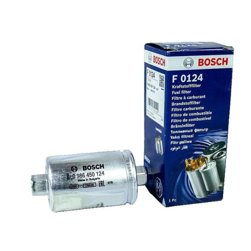 Топливный фильтр Bosch на гайке для инжекторных ВАЗ 2107, 2108-099, 2110-12, 2113-15, Лада Нива 4х4