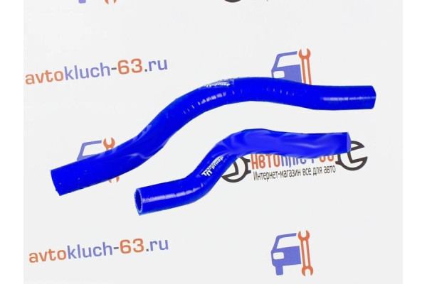 Патрубки печки силиконовые синие на ВАЗ 2111